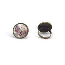 Charger l'image dans la galerie, Bague papillon "la carte postale",bronze (ref.82)