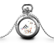 Charger l'image dans la galerie, Montre gousset "plumes de pastel", (ref.67a)