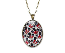 Charger l'image dans la galerie, Collier Cabochon Fleur "Fleurs modernes"    bronze (ref.52)