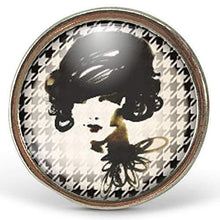 Charger l'image dans la galerie, Bague Cabochon - Femme "Haute Couture" , argenté (ref.10a)