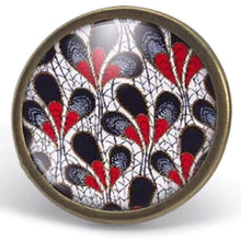 Charger l'image dans la galerie, Bague Cabochon - Fleur "Fleurs modernes", bronze (ref.52)