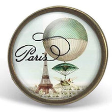 Charger l'image dans la galerie, Bague Cabochon "Paris souvenir", bronze (ref.98)