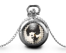 Charger l'image dans la galerie, Montre gousset  Femme "Haute Couture"     argenté (ref.10a)
