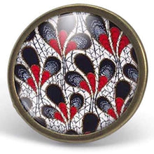 Charger l'image dans la galerie, Bague Cabochon - Fleur "Fleurs modernes", bronze (ref.52)