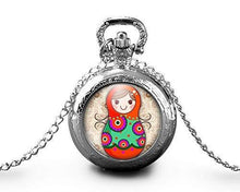 Charger l'image dans la galerie, Montre gousset, matryoshka, "la poupée russe",    argentéé (ref.75a)