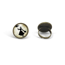 Charger l&#39;image dans la galerie, Bague cabochon&quot;Mary Poppins, bronze (ref.95)