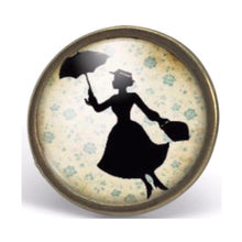 Charger l&#39;image dans la galerie, Bague cabochon&quot;Mary Poppins, bronze (ref.95)