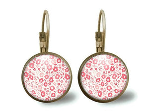 boucles d'oreilles "Liberty rose",  bronze (ref.12)