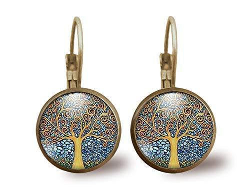 boucles d'oreilles cabochon, Klimt 