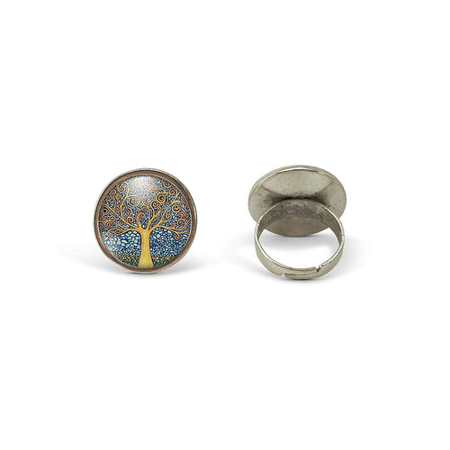 Bague Cabochon, Bague Illustrée Klimt 
