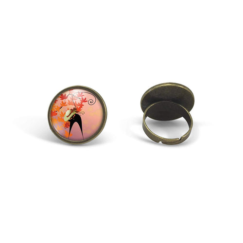 Bague Cabochon - Chat 