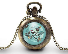 Charger l&#39;image dans la galerie, Montre gousset  Hibou &quot;Les Chouettes&quot;     bronze (ref.46)