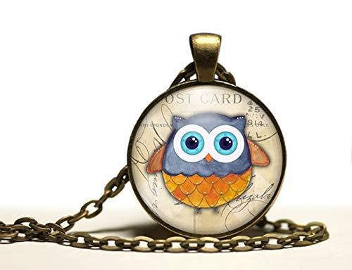 Collier cabochon, collier illustré 
