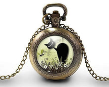 Charger l&#39;image dans la galerie, Montre gousset &quot;le chat dans le pré&quot;, bronze (ref.702)