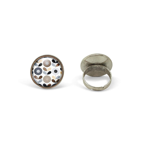Bague Cabochon - Fleur 