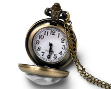 Charger l&#39;image dans la galerie, Montre gousset, collier illustré Klimt &quot;l&#39;arbre de vie&quot;, femme cadeau de Noël  bronze (ref.59)