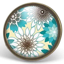 Charger l&#39;image dans la galerie, Bague Cabochon - Fleur &quot;Fleurs d&#39;été&quot;, bronze (ref.8)
