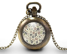 Charger l&#39;image dans la galerie, Montre gousset  Fleurs &quot;Belles Fleurs&quot;     bronze (ref.11)