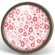 Charger l&#39;image dans la galerie, Bague Cabochon - Fleurs &quot;Liberté Rose&quot; ,  bronze (ref.12)