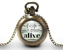 Charger l&#39;image dans la galerie, Montre gousset &quot;sweet dreams&quot;,   bronze (ref.76)