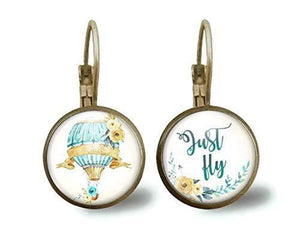boucles d'oreilles cabochon "Sweet Balloon" (ref.18)