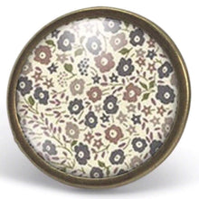 Charger l&#39;image dans la galerie, Bague Cabochon - Fleurs &quot;Belles Fleurs&quot; ,  bronze (ref.11)