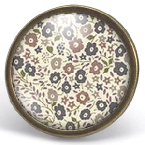 Bague Cabochon - Fleurs "Belles Fleurs" ,  bronze (ref.11)