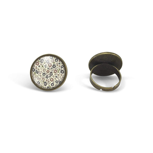 Bague Cabochon - Fleurs 