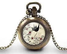 Charger l&#39;image dans la galerie, Montre gousset  Chat, Fleur &quot;Le Chat du Pays&quot;     bronze (ref.32)