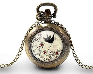 Montre gousset  Chat, Fleur "Le Chat du Pays"     bronze (ref.32)
