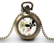 Charger l&#39;image dans la galerie, Montre gousset &quot;le papillon&quot;,   bronze (ref.713)