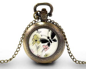 Montre gousset "le papillon",   bronze (ref.713)