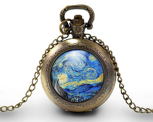 Montre gousset  Van Gogh "La nuit étoilée"    Bronze (ref.15)