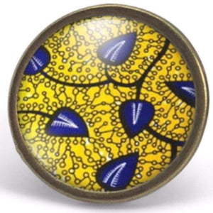 Bague cabochon "cire africaine",bronze (ref.66)