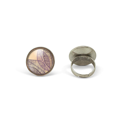 Bague Cabochon - Feuille 