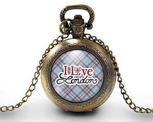 Charger l&#39;image dans la galerie, Montre gousset, Londres &quot;i Love London&quot;, bronze (ref.36)