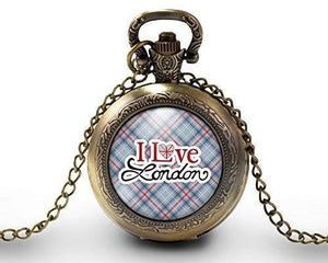 Montre gousset, Londres "i Love London", bronze (ref.36)