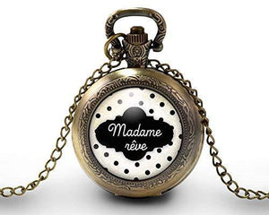 Montre gousset, nuage, rêve "madame Rêve B", bronze (ref.40)