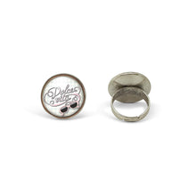 Charger l&#39;image dans la galerie, Bague Cabochon &quot;La Dolce Vita&quot;, argenté (ref.64a)