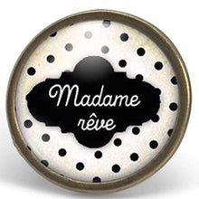 Charger l&#39;image dans la galerie, Bague Cabochon, Nuage, Rêve &quot;madame Rêve B&quot; -   bronze (ref.40)
