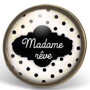 Bague Cabochon, Nuage, Rêve "madame Rêve B" -   bronze (ref.40)