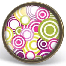 Charger l&#39;image dans la galerie, Bague Cabochon - Pois &quot;Les Années 70&quot;, bronze (ref.3)