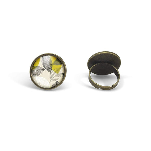 Bague Cabochon - Feuille 