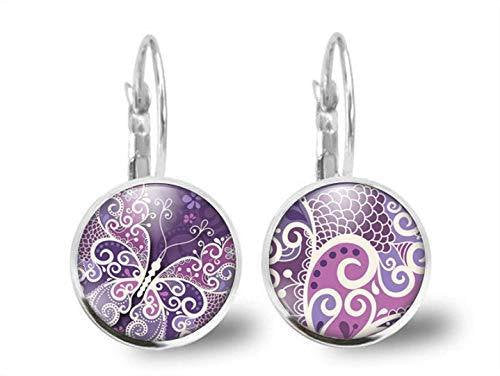 Boucles d'oreilles Papillon Cabochon 