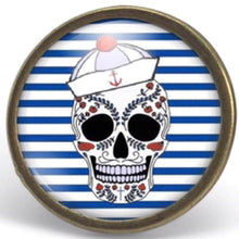 Charger l&#39;image dans la galerie, Bague cabochon &quot;le pirate&quot;, bronze (ref.94)