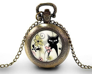 Montre gousset "Le Chat du Printemps",   bronze (ref.711)