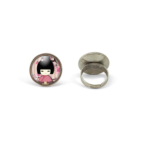 Bague Cabochon, Kokeshi 