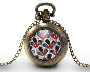 Montre gousset  Fleur "Fleurs modernes"     bronze (ref.52)