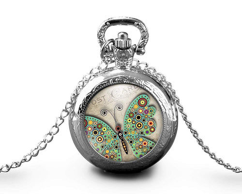 Montre gousset papillons 