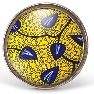 Bague Cabochon "Cire Africaine", argenté (ref.66a)